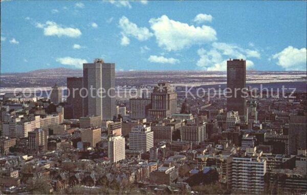 Montreal Quebec View from Mount Royal Look out Downtown