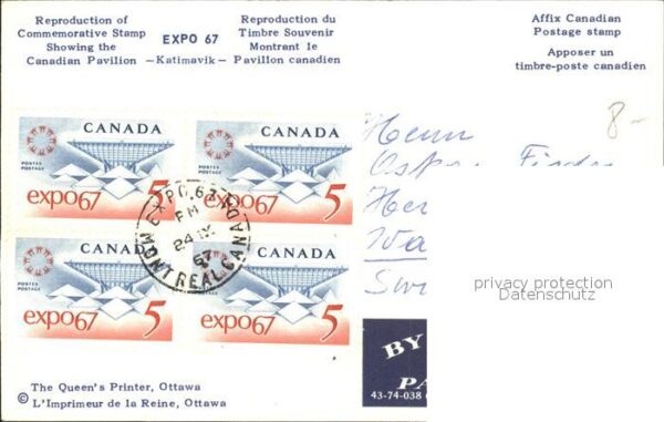 Montreal Quebec Expo 67 Canadian Pavilion Katimavik Sta – Bild 2