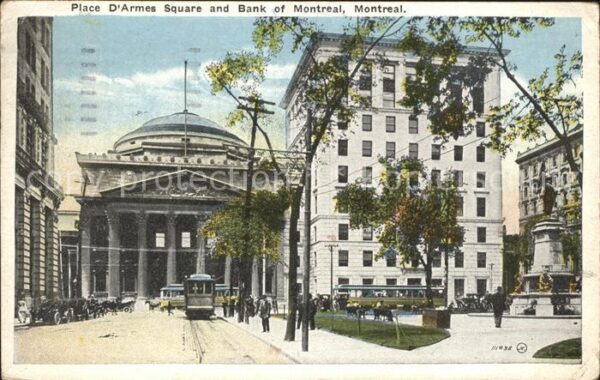 Montreal Quebec Place d_Armes Square Bank of Montreal T