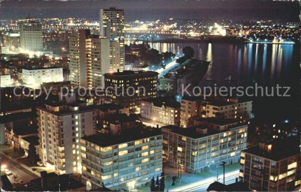 Vancouver British Columbia English Bay Apartment Area by night