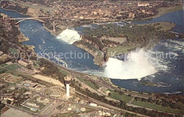 Niagara Falls Ontario Canadian Horseshoe Falls and American F