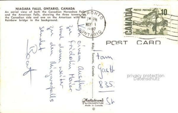 Niagara Falls Ontario Canadian Horseshoe Falls and American F – Bild 2