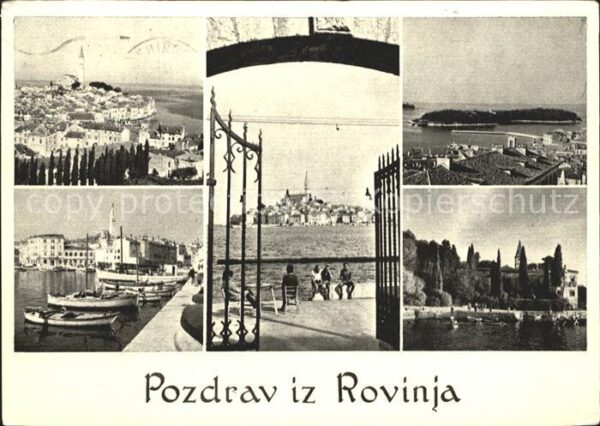 Rovinj Istrien Teilansichten Gittertor Hafen Panorama