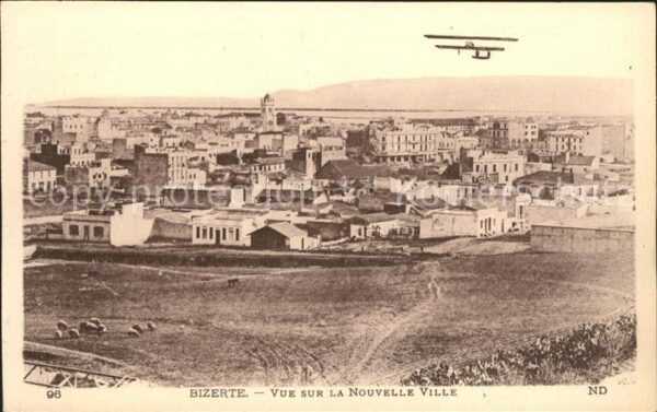 Bizerte Vue sur la Nouvelle Ville avion Doppeld