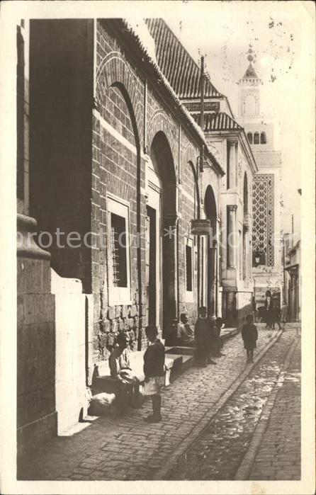 Tunis Rue Sidi Ben Arcus et Grande Mosquee