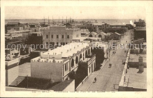 Sfax Tunesie Panorama vers le Port et les Ecoles