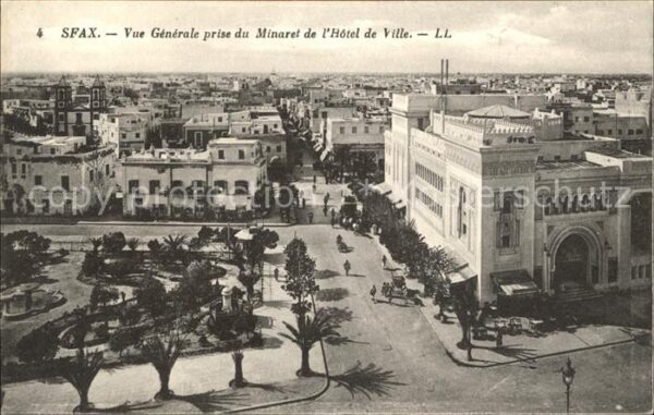 Sfax Tunesie Vue generale prise du Minaret de l_Hote