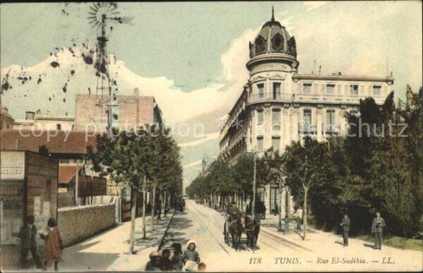 Tunis Rue El Sadikia Pferdekutsche
