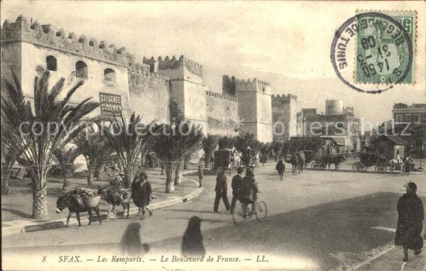 Sfax Tunesie Les Remparts Boulevard de France Stempe