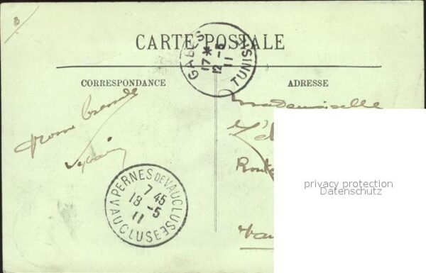 Gabes Route de Mentzel Stempel auf AK – Bild 2