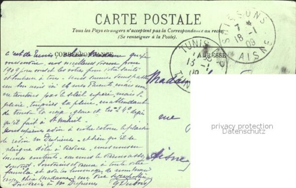 Tunis La Grande Porte et Rue d_Italie Stempel – Bild 2