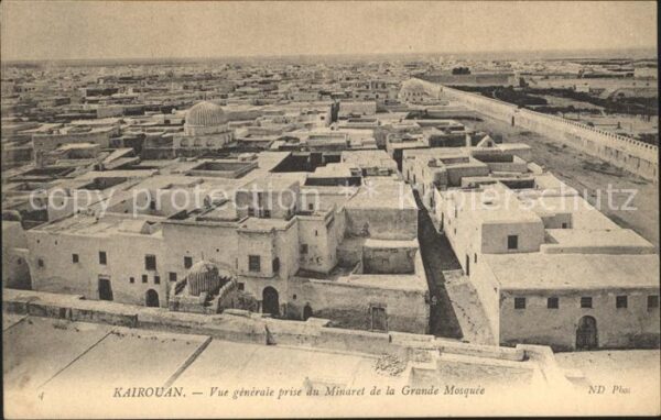 Kairouan Qairawan Vue generale prise du Minaret de la Gra