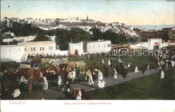Tanger Tangier Tangiers Soko exterieur et Legation Allemande
