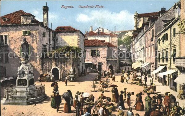 Ragusa Gundulic Platz Denkmal Statue