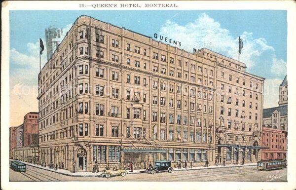 Montreal Quebec Queens Hotel Illustration
