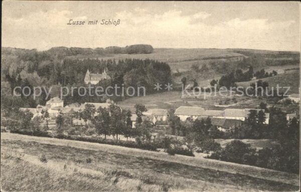 Lusse Ortsansicht mit Schloss Chateau