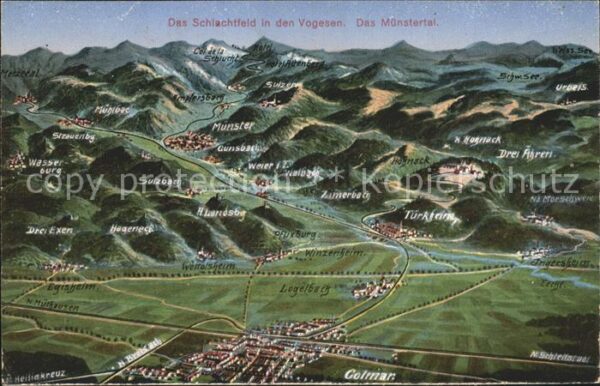 Muenster Haut Rhin Elsass Schlachtfeld in den Vogesen Münstertal