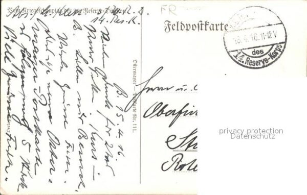 Kuenstlerkarte vom Kriegsschauplatz der 26. Reserve Di – Bild 2