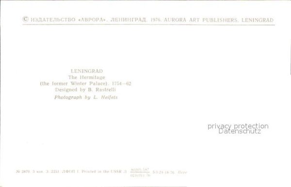Leningrad St Petersburg Hermitage – Bild 2