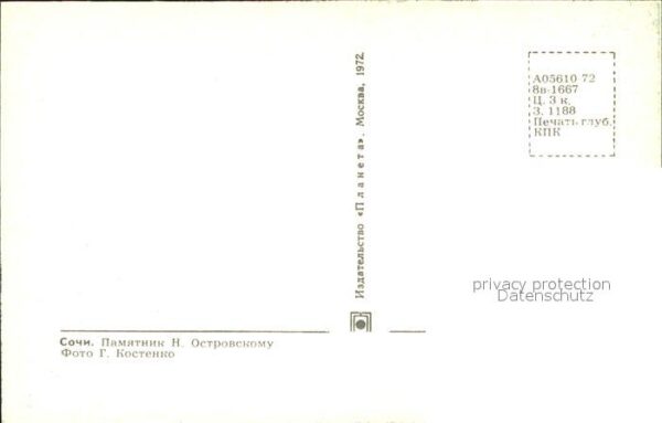Sotschi Ostrovskij Denkmal – Bild 2