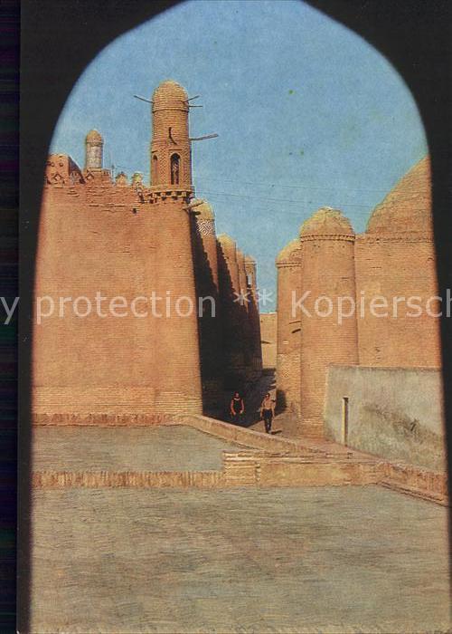 Chiwa Khiva Street near Tash khauli palace