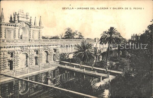 Sevilla Andalucia Jardines Alcazar Galeria D Pedro I