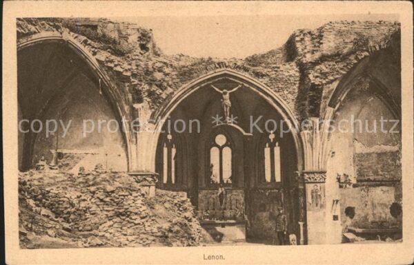 Militaria Frankreich 1. WK Frankreich Westfront LENON zerstö