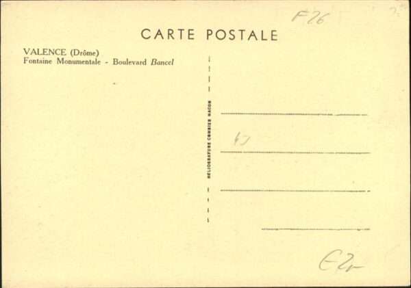 Valence 26 Valence Fontaine Monumentale Boulevard – Bild 2