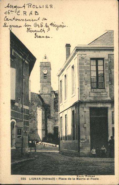 Lignan-sur-Orb Place de la Mairie Poste