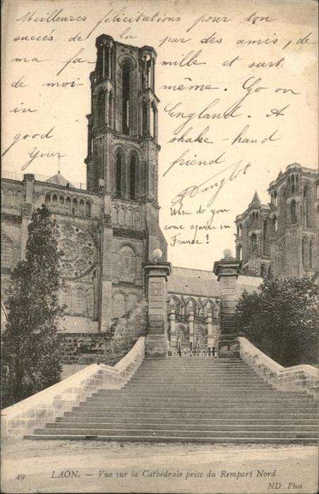 Laon Aisne Laon Cathedrale Rempart Nord