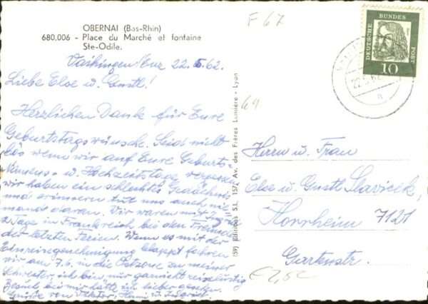 Obernai Bas Rhin Place Marche Fontaine Ste. Odile – Bild 2