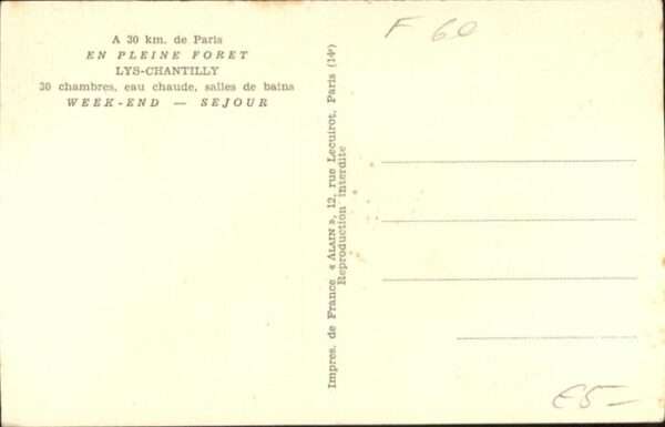 Chantilly Hostellerie du Lys Foret Lamorlaye Oise – Bild 2