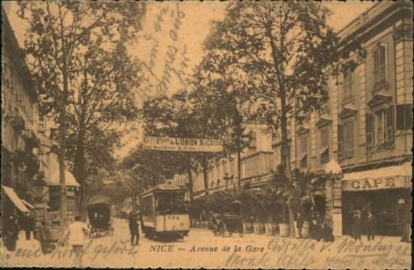 Nice Alpes Maritimes Nice Strassenbahn Avenue Gare