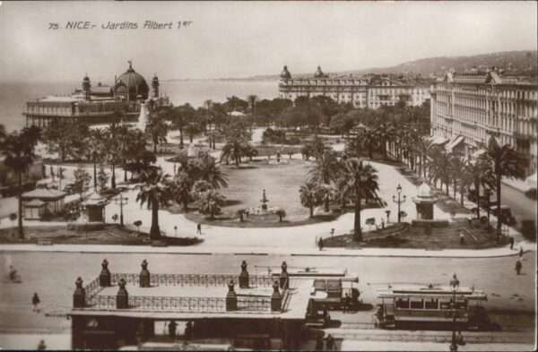 Nice Alpes Maritimes Nice Strassenbahn Jardin Albert I