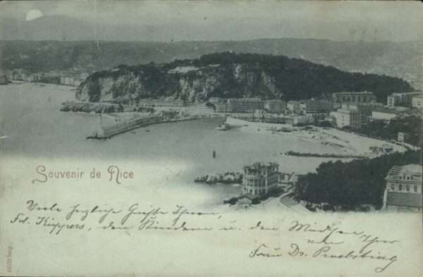 Nice Alpes Maritimes Nice Mondscheinkarte