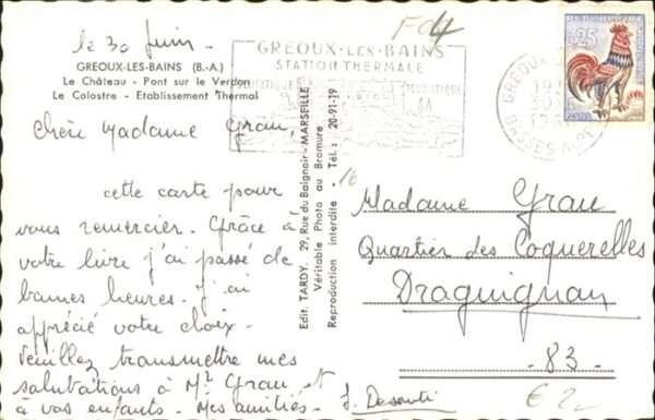 Greoux-les-Bains Chateau Pont Verdon Colostre Etabilssem – Bild 2