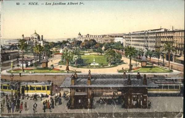 Nice Alpes Maritimes Nice Strassenbahn Jardin Albert I
