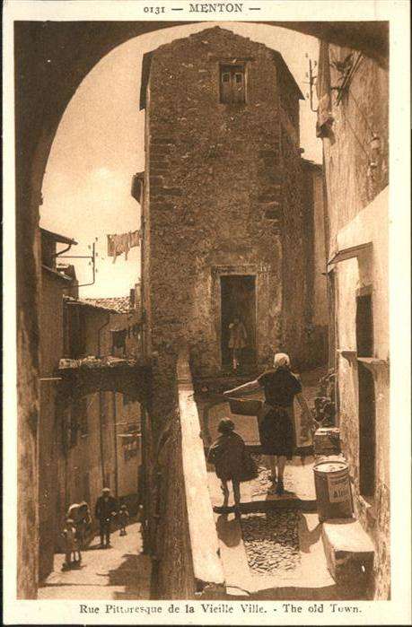 Menton Alpes Maritimes Menton Rue Pittoresque Vieille Ville