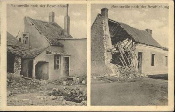 Menneville Aisne Menneville Zerstörung