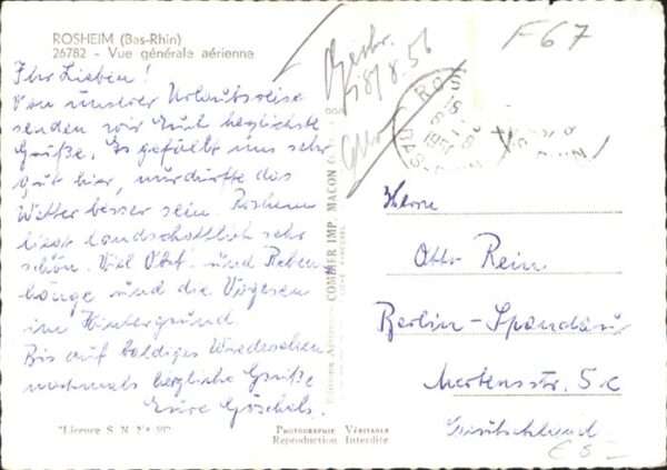 Rosheim Elsass Lothringen Rosheim Bas-Rhin Fliegeraufnahme – Bild 2
