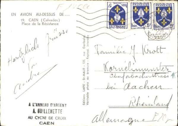 Caen Calvados Fliegeraufnahme Place Resistan – Bild 2