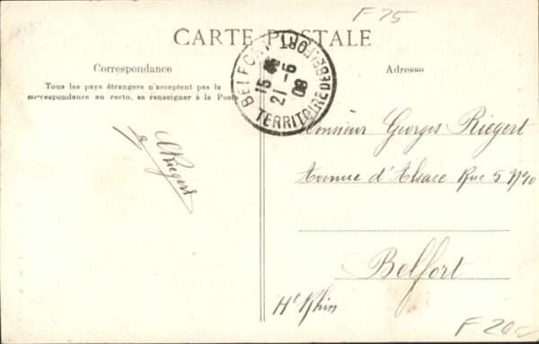 Belfort Alsace Belfort [Stempelabschlag] Secheresse Sa – Bild 2