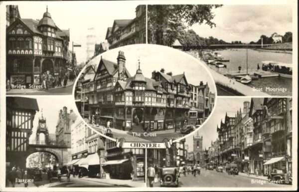 Chester Cheshire Chester Bridge Street Eastgate Boat Moo