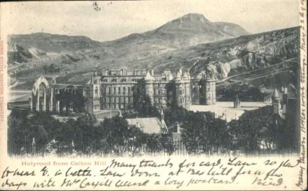Edinburgh Scotland Holyrood Abbey from Calton Hill