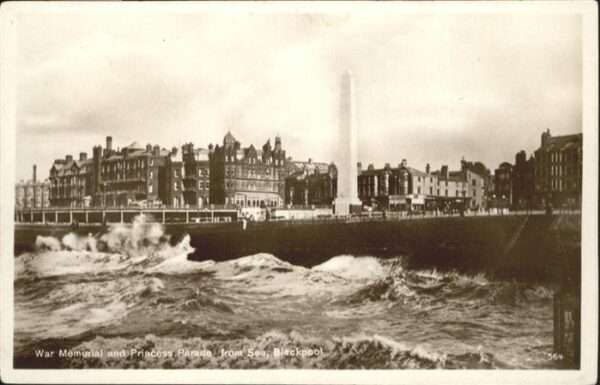 Blackpool war Memorial Princess Parade from Sea