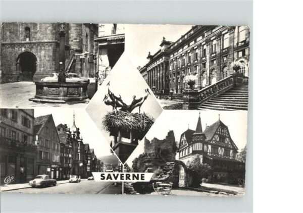 Saverne Brunnen Storch