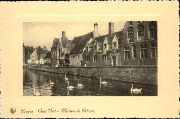 Bruges BRUGGE Belgie Bruges Quai Vert Maison du Pelican