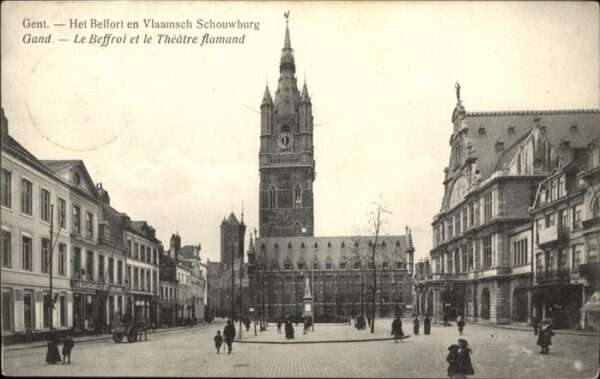 Gent Gand Flandre Gent Het Belfort en Vlaamsch Schouwburg