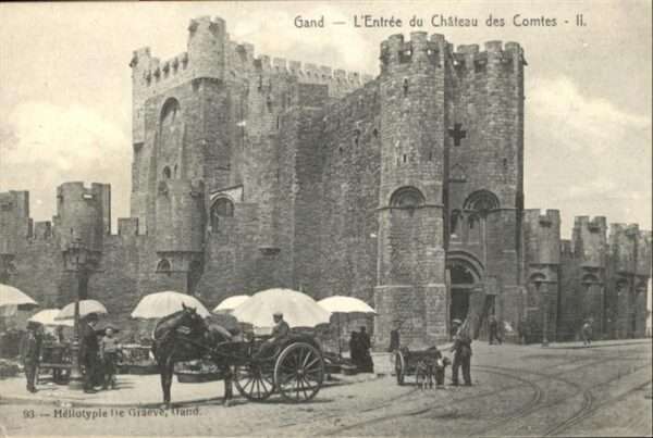 Gand Belgien Gand Entree du Chateau des Comtes