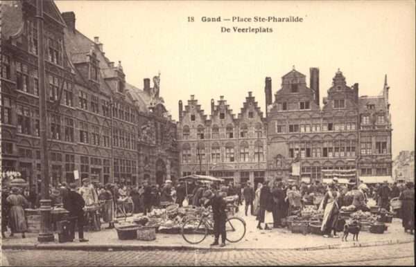Gand Belgien Gand Place Ste Pharailde de Veerleplats